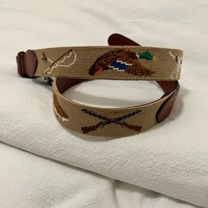 Smathers and Branson duck hunting needlepoint belt